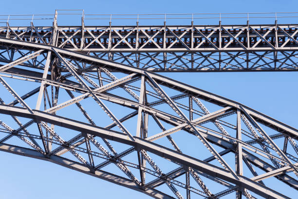 istock Close up of metal bridge framework 1461110232