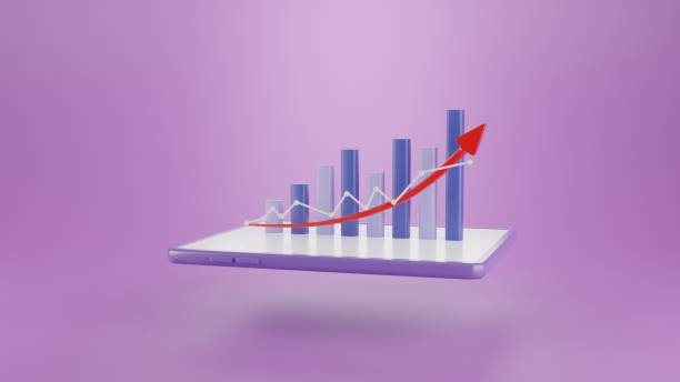 istock 3d infographics element. Realistic arrows and chart render. Business growth strategy concept. Vector illustration. 3d rendering 1461121216