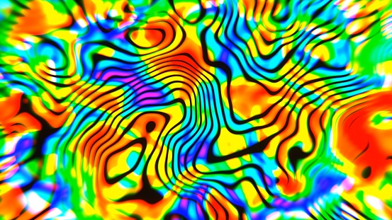 Psychedelic Thermal imaging Pattern Texture Wave Effect