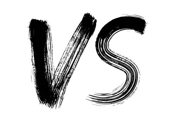 istock VS sign for competition, sport or game. Versus symbol isolated and written with brush. 1461123675