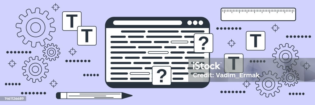 Text Writing Editing Vector Concept Stock Illustration - Download Image ...