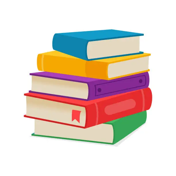 Vector illustration of stack of book with good quality with good color