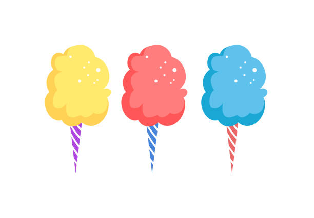cotton candy with good quality with good color cotton candy with good quality with good color candyfloss stock illustrations