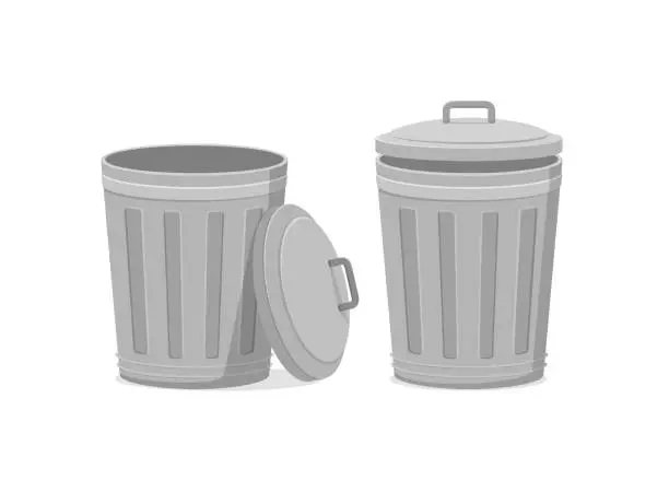 Vector illustration of trash bin with good quality with good color