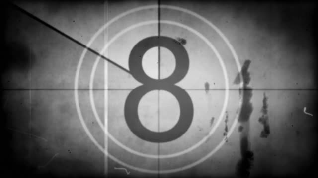 Old Film Countdown - Black & White with Audio (Full HD)