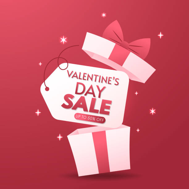 ilustrações de stock, clip art, desenhos animados e ícones de promo web banner for valentine's day sale. beautiful background with red hearts. vector illustration with seasonal offer. - candy cane flash