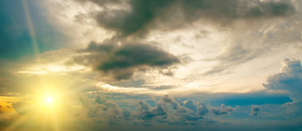 istock Sky with bright sunrise. Wide photo. 1461148668