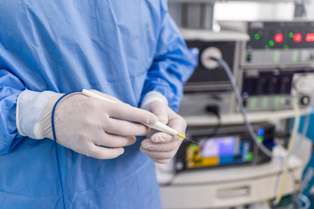 istock Preparing and putting on gloves before surgery 1461149774
