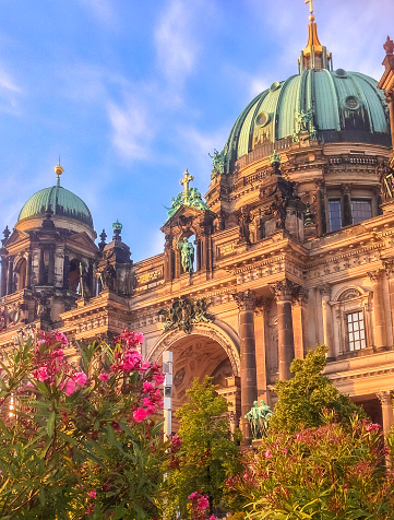 Berlin, Germany - July, 2013: Warm toned close up of the Berliner Dom