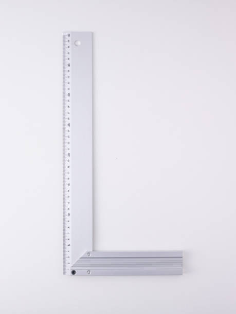 Metal angle on a white background, setsquare.