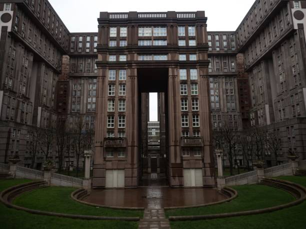 istock Panorama view of postmodern architecture building block complex Espaces d Abraxas in Noisy le Grand Paris France Europe 1461157162