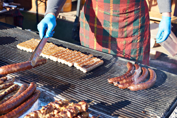 istock Grilled kebab and sausages 1461158658