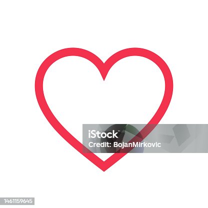 istock Red heart line icon. Vector 1461159645