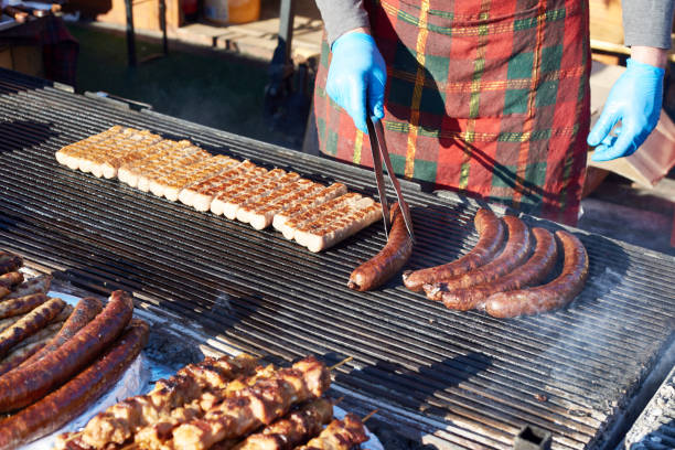 istock Grilled kebab and sausages 1461159767