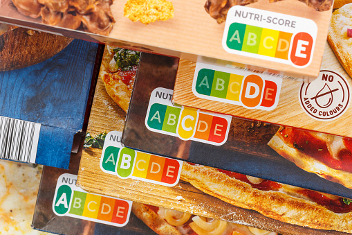 Símbolo de la etiqueta nutricional de Nutri Score alimentación saludable para alimentos photo