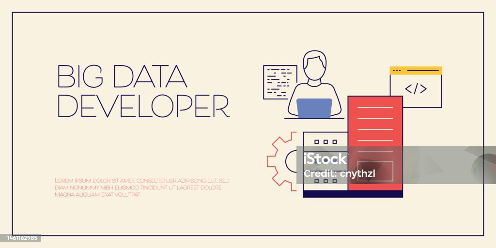 Big Data Developer Related Conceptual Vector Illustration Development ...