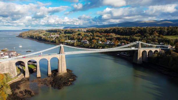 istock Menai Suspension Bridge, Bangor, Wales 1461170362