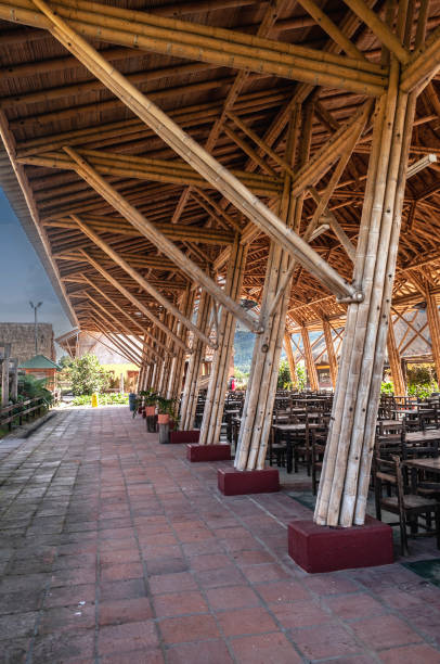 istock Restaurant with wooden ceiling and wooden chairs 1461172324