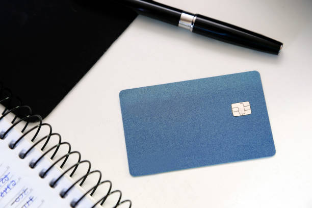 istock blue contactless credit card. Digital payment system. 1461179455