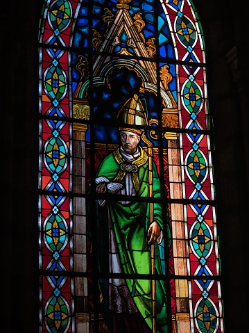 One of the many stained glass windows in the Cologne Cathedral