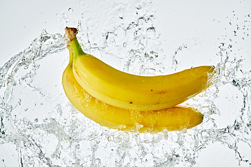High Speed Photography Bananas Water Splash