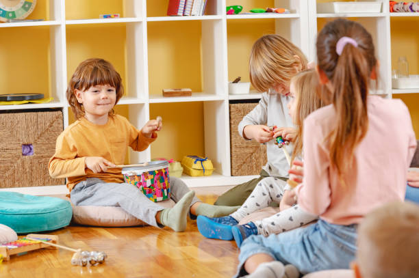 istock Preschool children playing. Healthy learning environment 1461187976
