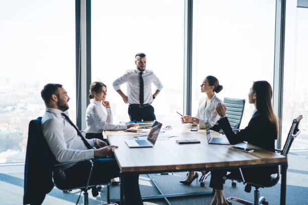 istock Colleagues discussing business project on meeting 1461198369