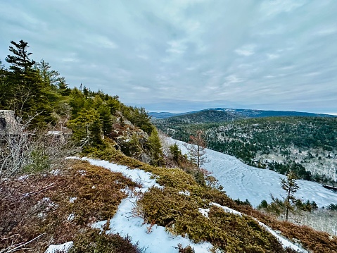 Beech Mountain Trail, Winter in Acadia National Park, Maine