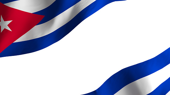 national flag background image,wind blowing flags,3d rendering,Flag of Cuba