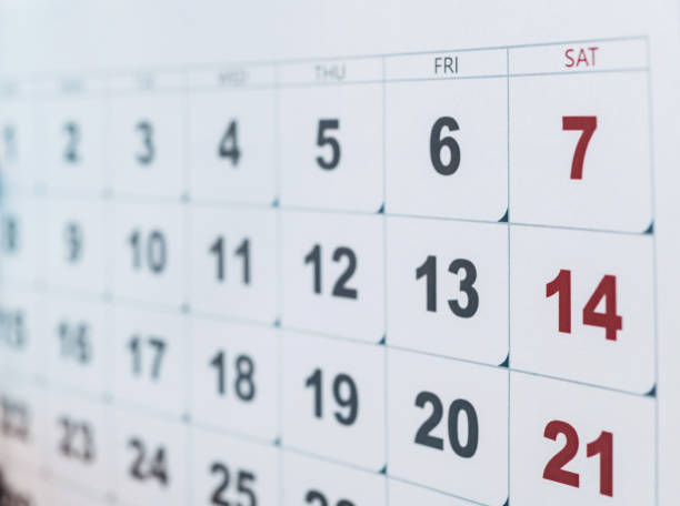 istock Close up of calendar number 1461222111