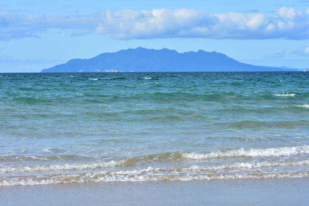 Little Barrier Island Behind Sea