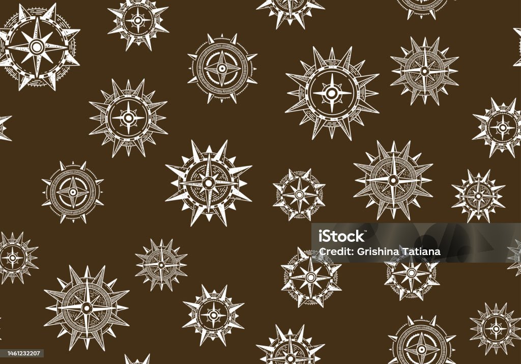 Earth Wind Fire Compass Roses Compass Wind Rose Pattern Hand Drawn Illustration Stock Illustration ...
