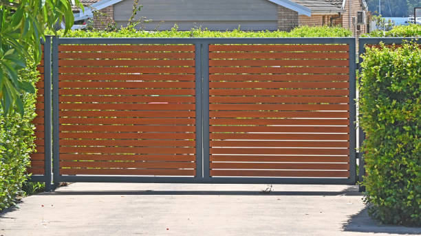 istock Wood and steel gate 1461233573