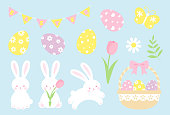 istock a set of easter vector illustrations for banners, cards, flyers, social media wallpapers, etc. 1461234315