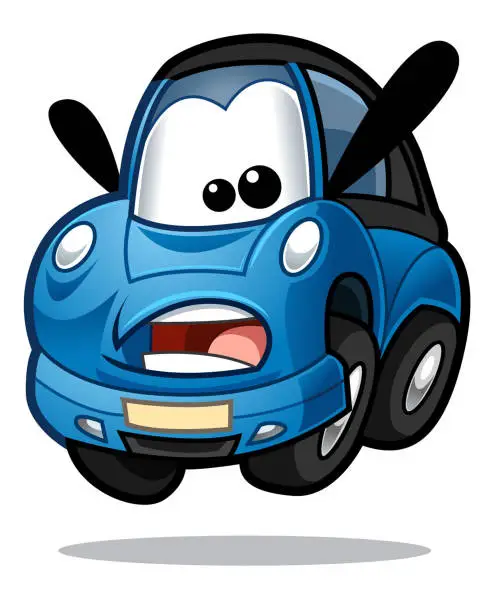 Vector illustration of Jumping Car