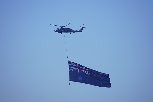 Sydney, New South Wales, Australia, January 26, 2023.\nThe flag-flying demonstration was one of many events to celebrate Australia Day