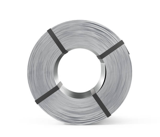 istock Sheet metal roll on a white background. 3d illustration 1461248869