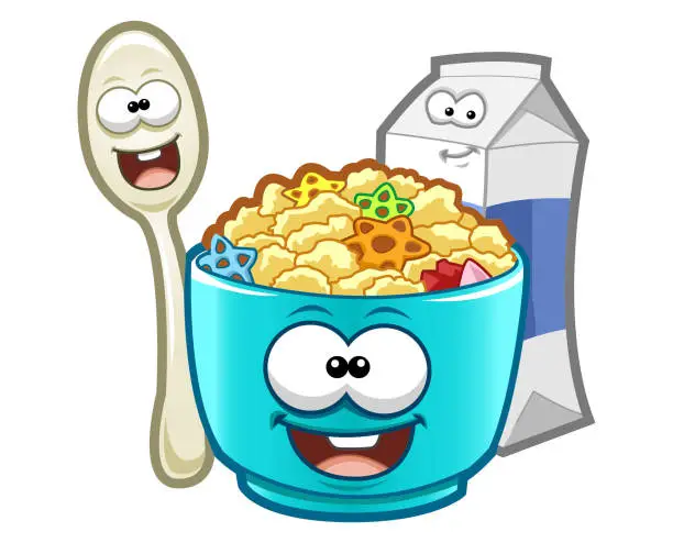 Vector illustration of Bowl of Cereal