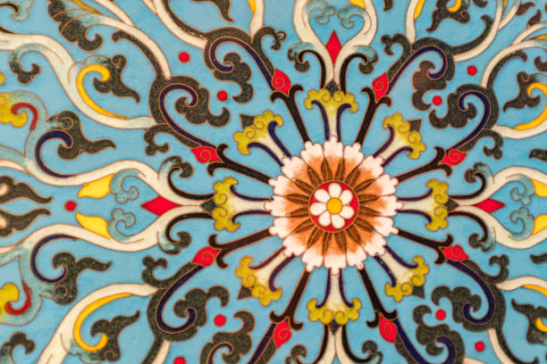 Chinese cloisonne craft bottle, patterns on the bottle body
