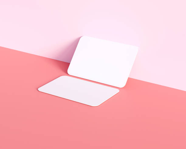istock Business card display mockup with shadow and high detailed 1461259794