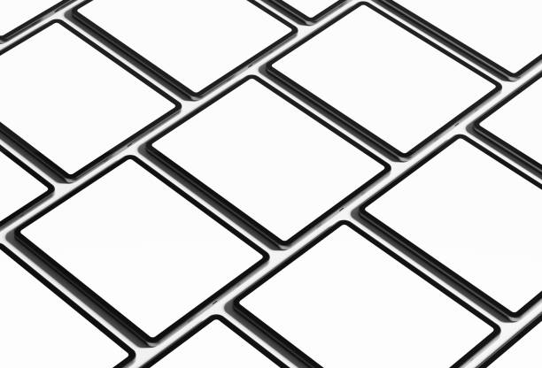 istock Realistic tablet mockup with blank screen. tablet isolated on white background. tablet side views. 1461260011