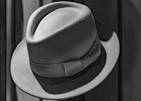 vintage gray hat