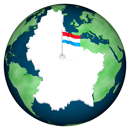 A close-up/macro photograph of Poland from a desktop globe. Adobe RGB color profile.