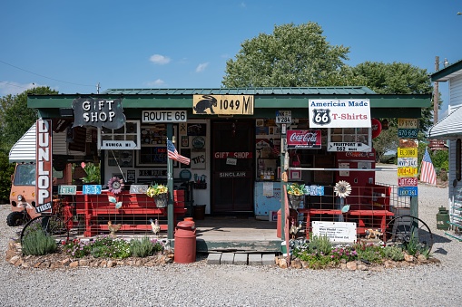 Ash Grove, United States – September 15, 2022: The classic gas station Gary's Gay Parita on Route 66