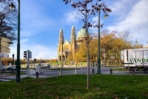 Brussels, Belgium – November 01, 2022: The National Basilica of the Sacred Heart