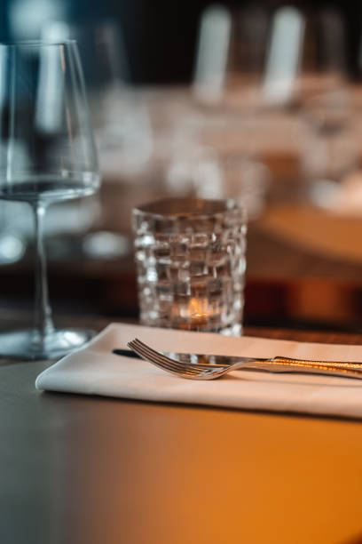 istock Vertical shot of a table setting in a restaurant 1461277546