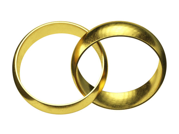istock Two crossed golden rings symbolizing marriage 3d rendering 1461279241