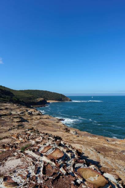 istock Aerial seascape with coastal rocky cliffs on a sunny day 1461281460