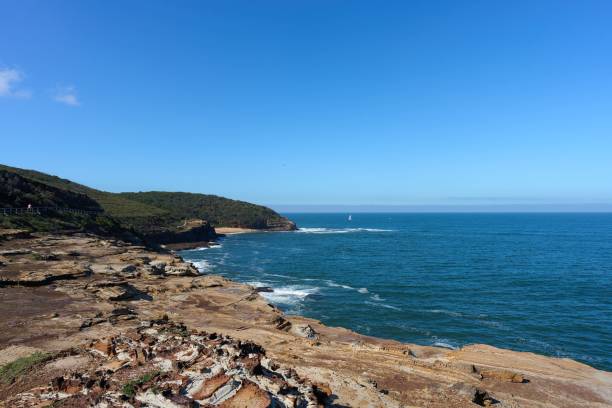 istock Aerial seascape with coastal rocky cliffs on a sunny day 1461281461