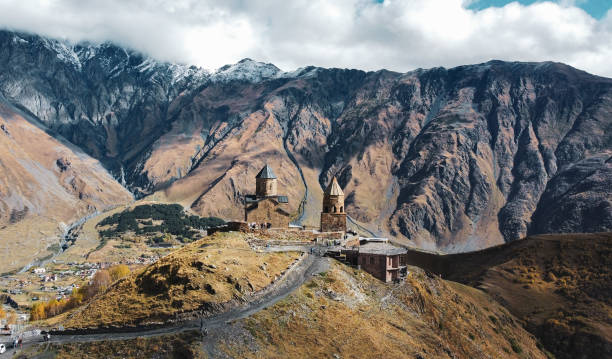 istock Gergeti Trinity Church in Stepantsminda(Kazbegi) , Georgia 1461282555